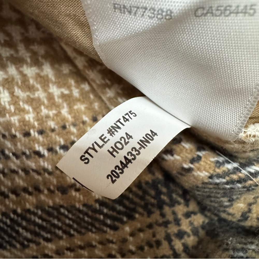 Madewell L Flannel Shirt Jacket Oversized Plaid side Pockets Pearl Snap Western - Picture 12 of 12